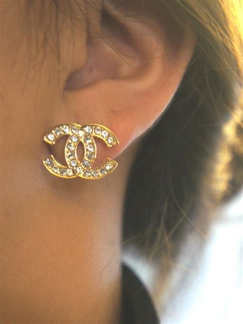 coco chanel inspired earrings|faux Coco Chanel earrings.